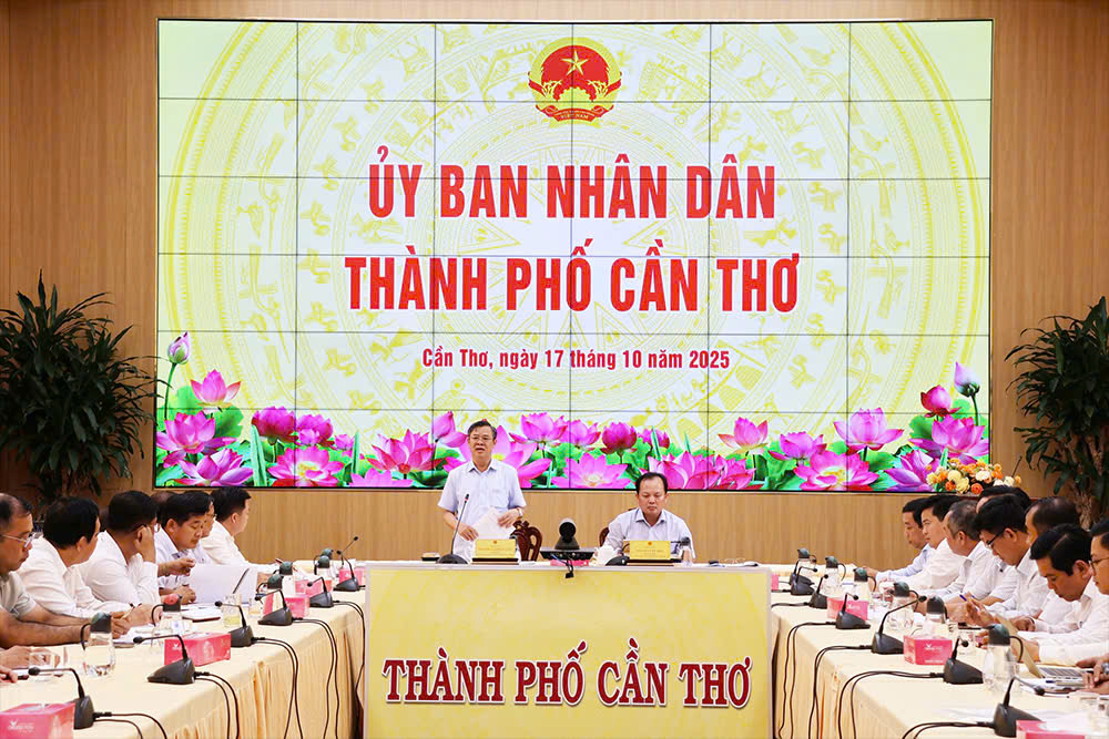 Ông Trương Quang Tuyên, Chủ tịch UBND thành phố phát biểu chỉ đạo tại cuộc họp