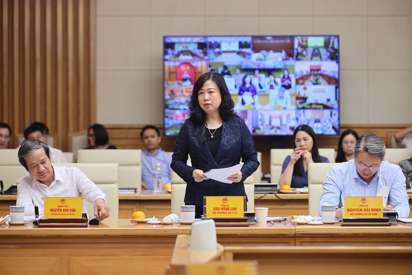 Các đại biểu phát biểu tại Hội nghị. (Ảnh: VGP/Nhật Bắc)