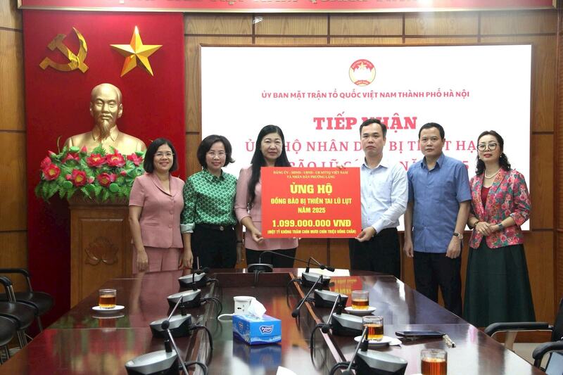 Hà Nội: Hơn 24,48 tỷ đồng ủng hộ người dân các tỉnh bị ảnh hưởng do bão lũ