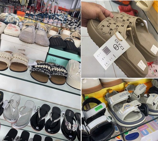 Tình trạng giày dép mang thương hiệu thời trang nổi tiếng,... Tình trạng giày dép mang thương hiệu thời trang nổi tiếng,...
