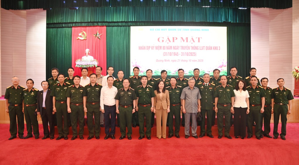 Bộ CHQS tỉnh Quảng Ninh: Gặp mặt nhân dịp kỷ niệm 80 năm Ngày truyền thống LLVT Quân khu 3