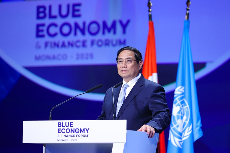 Trong thế giới đầy biến động, ngoại giao Việt Nam đã trở thành một điểm sáng của trí tuệ cầm quyền. Trong ảnh, Thủ tướng Chính phủ Phạm Minh Chính đã có bài phát biểu quan trọng về bảo đảm quản trị và tài chính đại dương bền vững Diễn đàn Kinh tế và Tài chính xanh diễn ra trong khuôn khổ Hội nghị UNOC 3, được Chính phủ Monaco tổ chức từ ngày 7-8/6/2025 - Ảnh: VGP/Nhật Bắc Trong thế giới đầy biến động, ngoại giao Việt Nam đã trở thành một điểm sáng của trí tuệ cầm quyền. Trong ảnh, Thủ tướng Chính phủ Phạm Minh Chính đã có bài phát biểu quan trọng về bảo đảm quản trị và tài chính đại dương bền vững Diễn đàn Kinh tế và Tài chính xanh diễn ra trong khuôn khổ Hội nghị UNOC 3, được Chính phủ Monaco tổ chức từ ngày 7-8/6/2025 - Ảnh: VGP/Nhật Bắc