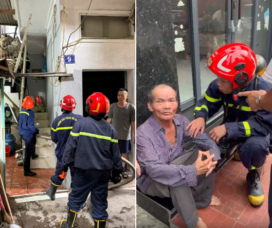 Công an Hải Phòng kịp thời cứu 1 người dân mắc kẹt trong đám cháy ở phường Lê Chân