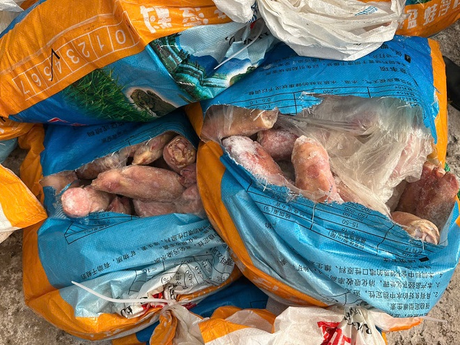 Vận chuyển 3 tạ chân lợn đông lạnh bốc mùi, lái xe kiêm chủ hàng bị phạt 12 triệu đồng