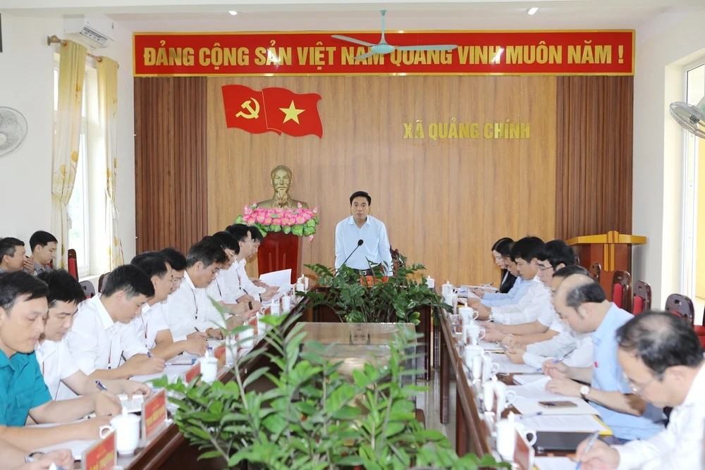 Bí thư Tỉnh ủy Thanh Hóa kiểm tra hoạt động chính quyền địa phương 2 cấp tại xã Quảng Chính