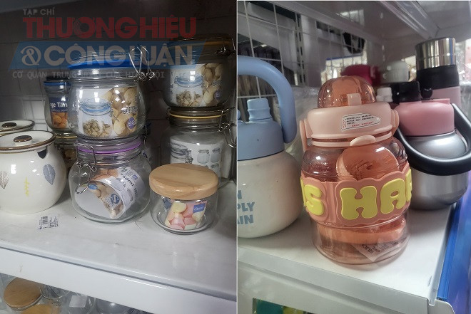 Hầu như những phản phẩm đồ gia dụng bày bán ở đây không gắn tem nhãn phụ tiếng Việt Hầu như những phản phẩm đồ gia dụng bày bán ở đây không gắn tem nhãn phụ tiếng Việt