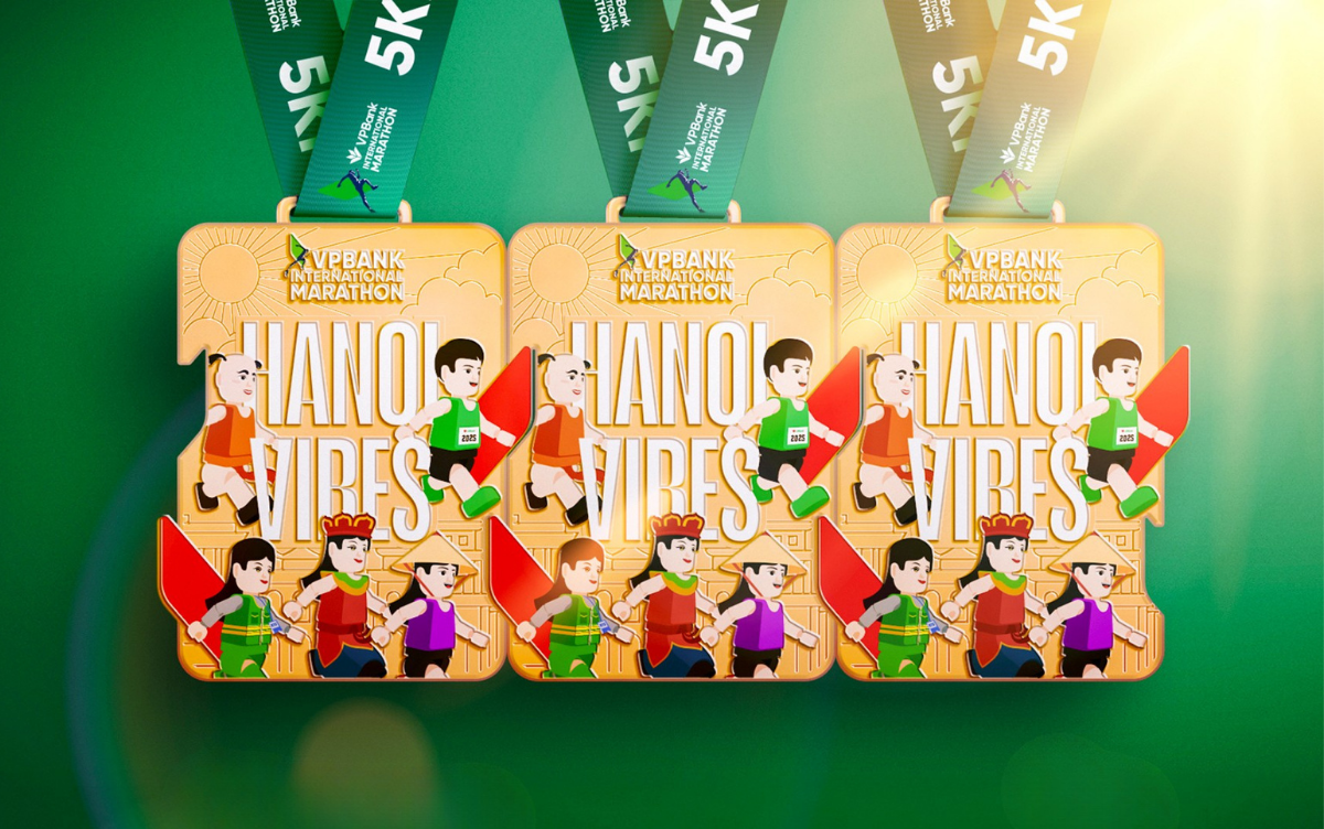 Bộ huy chương “nối dài thịnh vượng” của giải chạy VPIM 2025. Bộ huy chương “nối dài thịnh vượng” của giải chạy VPIM 2025.