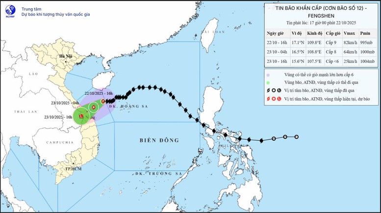 Do ảnh hưởng của hoàn lưu bão số 12 và không khí lạnh, kết hợp với một số hình thế thời tiết khác, khu vực Trung Trung Bộ có khả năng xảy ra đợt mưa lớn trên diện rộng, kéo dài nhiều ngày, cục bộ có nơi mưa rất to trên 800mm - Ảnh: Trung tâm dự báo khí tượng thủy văn quốc gia. Do ảnh hưởng của hoàn lưu bão số 12 và không khí lạnh, kết hợp với một số hình thế thời tiết khác, khu vực Trung Trung Bộ có khả năng xảy ra đợt mưa lớn trên diện rộng, kéo dài nhiều ngày, cục bộ có nơi mưa rất to trên 800mm - Ảnh: Trung tâm dự báo khí tượng thủy văn quốc gia.