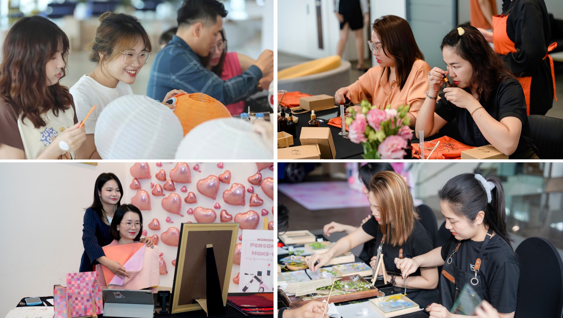 Hoạt động workshop sáng tạo thu hút sự quan tâm của nhiều khách hàng nữ Hoạt động workshop sáng tạo thu hút sự quan tâm của nhiều khách hàng nữ