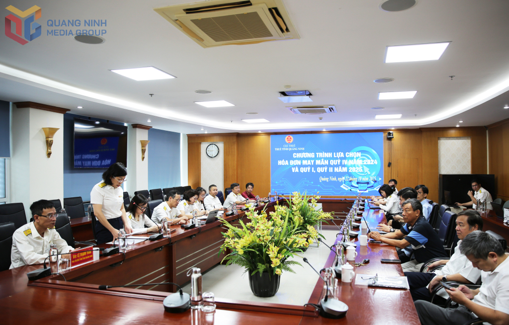 Thuế Quảng Ninh quay thưởng lựa chọn “Hóa đơn may mắn” quý IV/2024 và quý I, II/2025