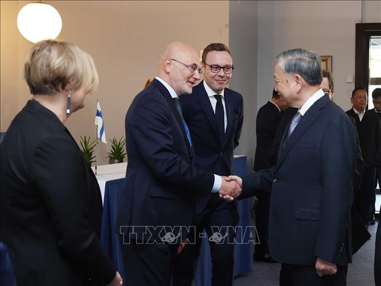 Tổng Bí thư Tô Lâm gặp một số doanh nghiệp tiêu biểu của Phần Lan