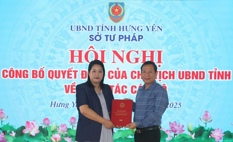 Bà Nguyễn Thu Hiền được bổ nhiệm giữ chức vụ Phó Giám đốc Sở Tư pháp tỉnh Hưng Yên Bà Nguyễn Thu Hiền được bổ nhiệm giữ chức vụ Phó Giám đốc Sở Tư pháp tỉnh Hưng Yên