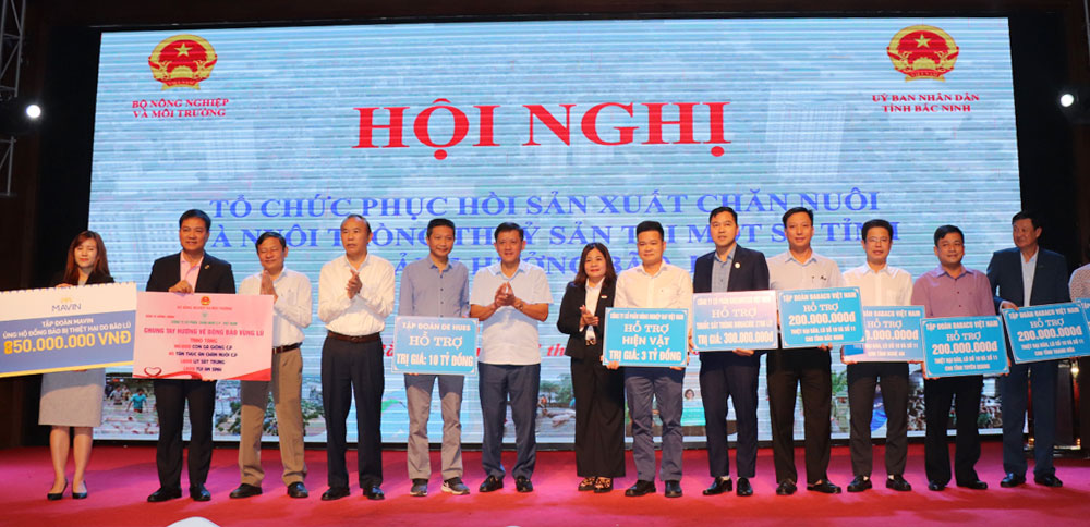 Các doanh nghiệp đăng ký hỗ trợ nông dân các tỉnh khôi phục sản xuất.