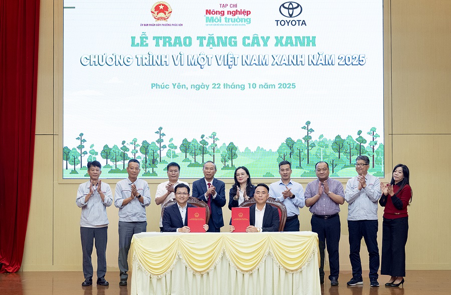 Toyota Việt Nam tiếp tục triển khai Chương trình “Vì một Việt Nam xanh” năm 2025 tại tỉnh Phú Thọ