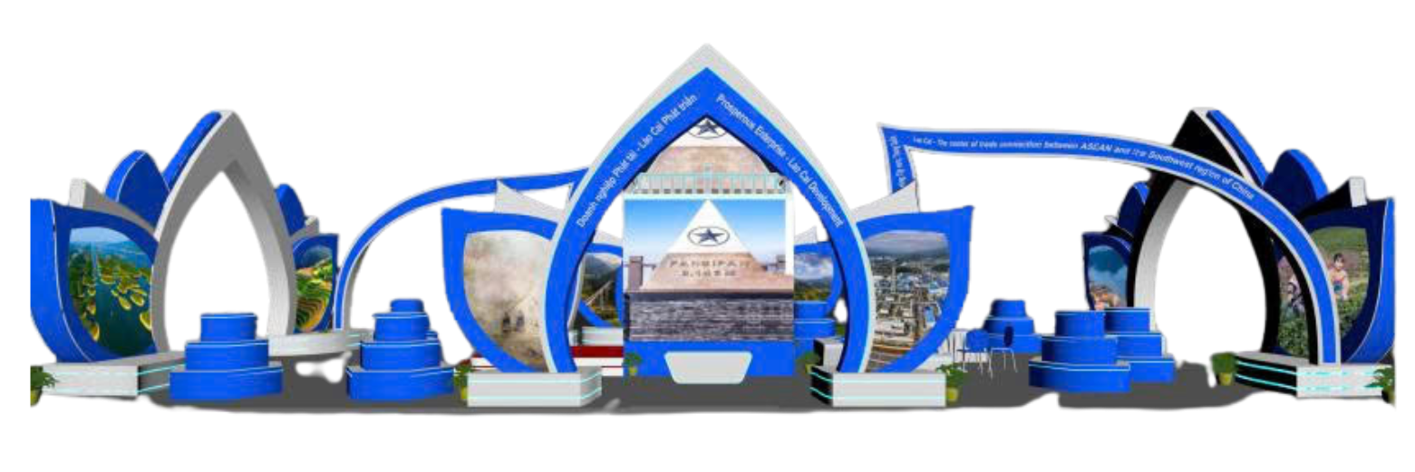 Maket của hai khu trưng bày của tỉnh Lào Cai.