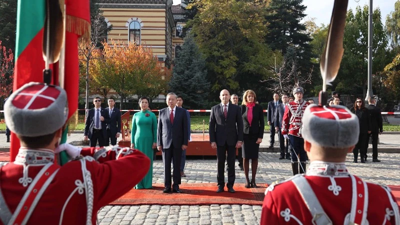 Lễ đón Tổng Bí thư Tô Lâm và Phu nhân thăm chính thức Cộng hòa Bulgaria