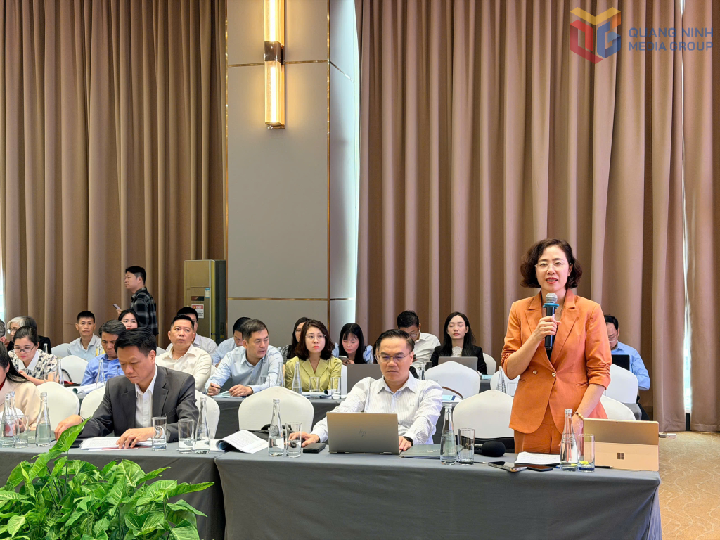 Bà Vũ Thị Mai Anh, Giám đốc Sở Nội vụ Quảng Ninh phát biểu tham góp ý kiến tại hội thảo. Bà Vũ Thị Mai Anh, Giám đốc Sở Nội vụ Quảng Ninh phát biểu tham góp ý kiến tại hội thảo.