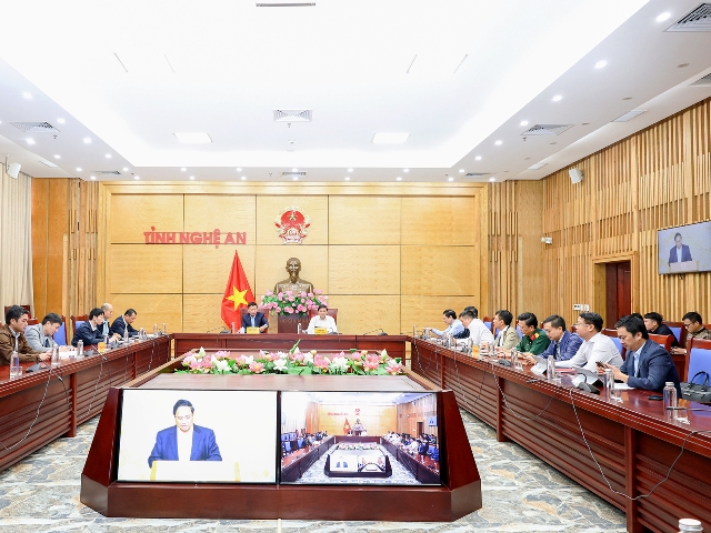 Quang cảnh hội nghị điểm cầu tỉnh Nghệ An. Quang cảnh hội nghị điểm cầu tỉnh Nghệ An.