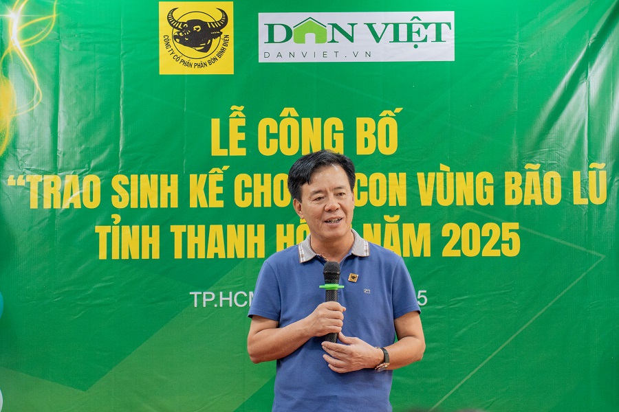 Ông Ngô Văn Đông - Tổng Giám đốc Công ty Cổ phần Phân bón Bình Điền - chia sẻ tại buổi lễ. Ông Ngô Văn Đông - Tổng Giám đốc Công ty Cổ phần Phân bón Bình Điền - chia sẻ tại buổi lễ.