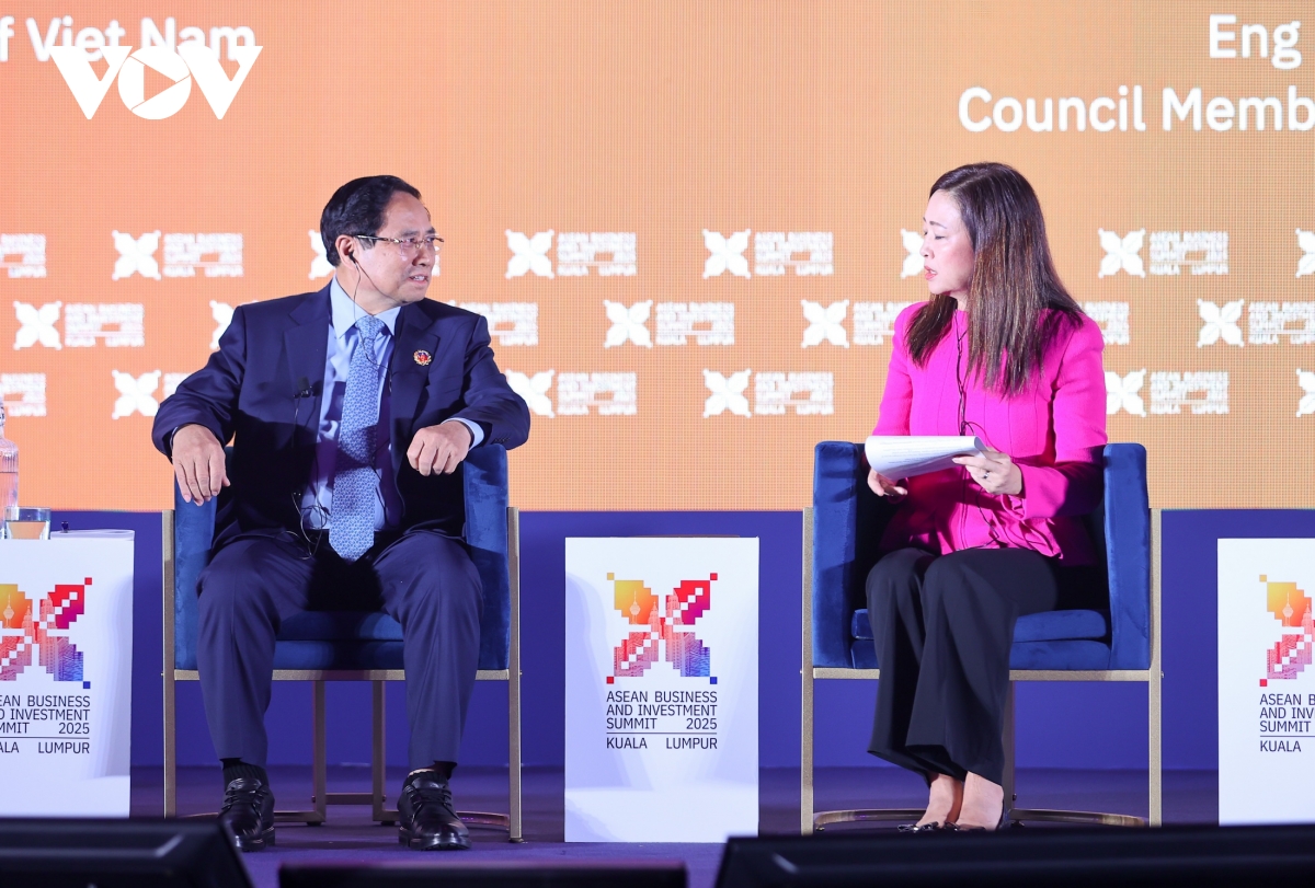 Thủ tướng Phạm Minh Chính tại phiên đối thoại cấp cao. Thủ tướng Phạm Minh Chính tại phiên đối thoại cấp cao.