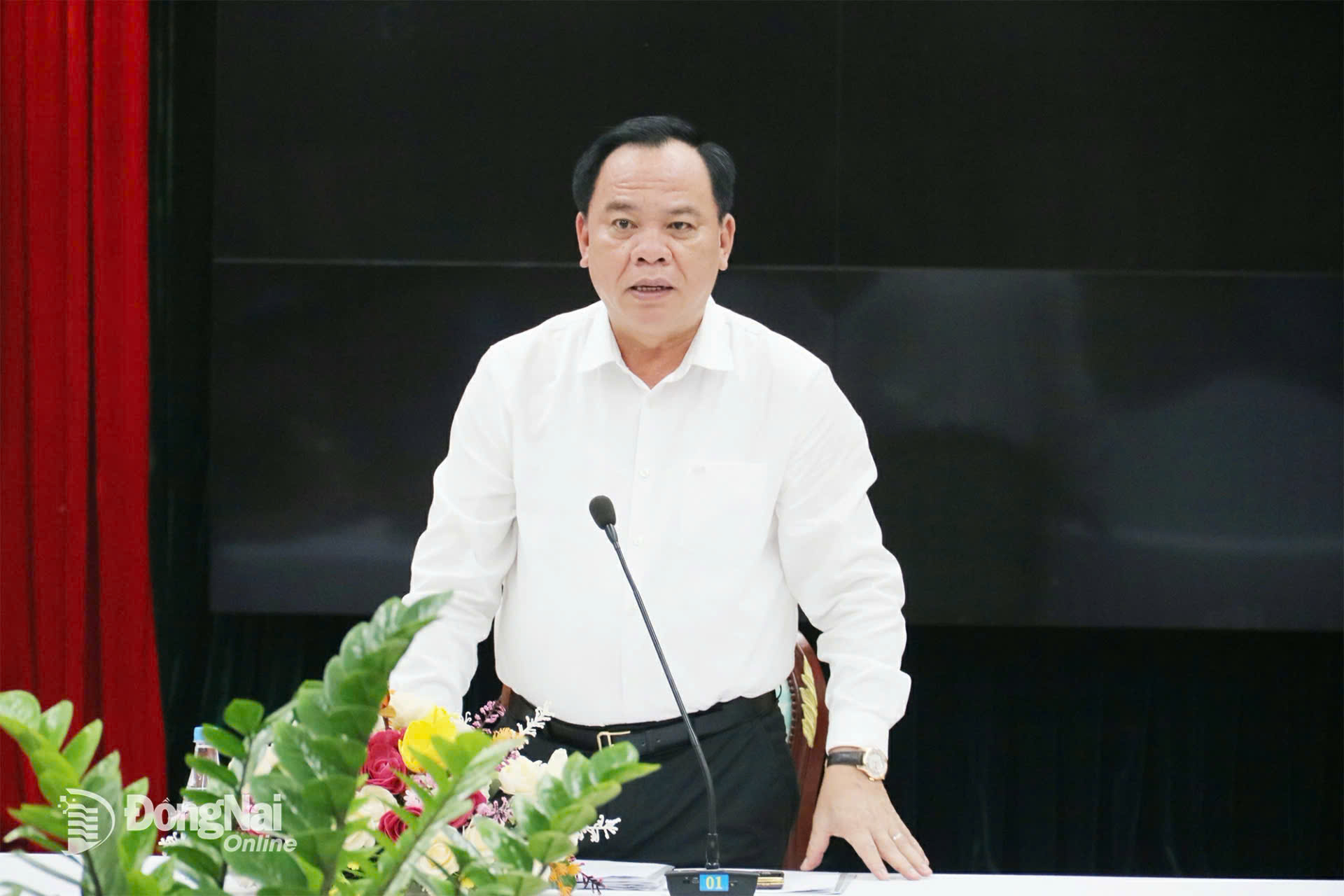 Chủ tịch UBND tỉnh Đồng Nai Võ Tấn Đức phát biểu chỉ đạo tại buổi làm việc