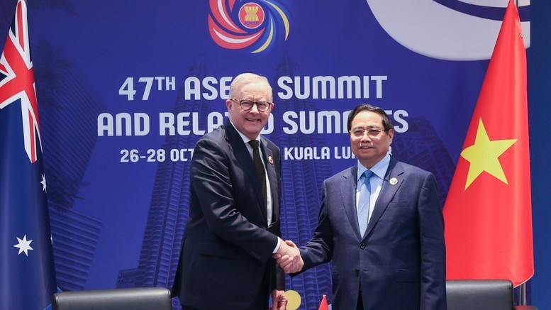 Thủ tướng Chính phủ Phạm Minh Chính và Thủ tướng Australia Anthony Albanese. (Ảnh: VGP/Nhật Bắc) Thủ tướng Chính phủ Phạm Minh Chính và Thủ tướng Australia Anthony Albanese. (Ảnh: VGP/Nhật Bắc)