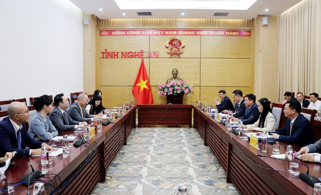 Tăng cường hợp tác đầu tư giữa Nghệ An và Tập đoàn Xây dựng Thái Bình Dương (Trung Quốc)