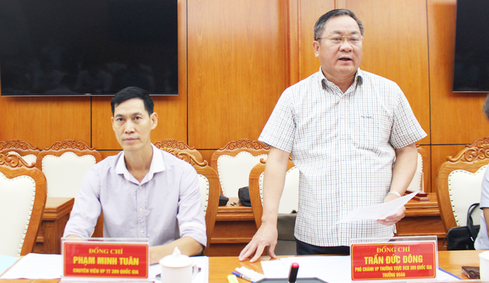 Đồng chí Trần Đức Đông phát biểu tại buổi làm việc. Đồng chí Trần Đức Đông phát biểu tại buổi làm việc.