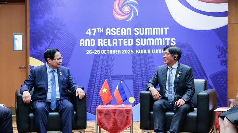 Lãnh đạo hai nước bày tỏ vui mừng trước sự phát triển tốt đẹp của quan hệ Việt Nam-Philippines.