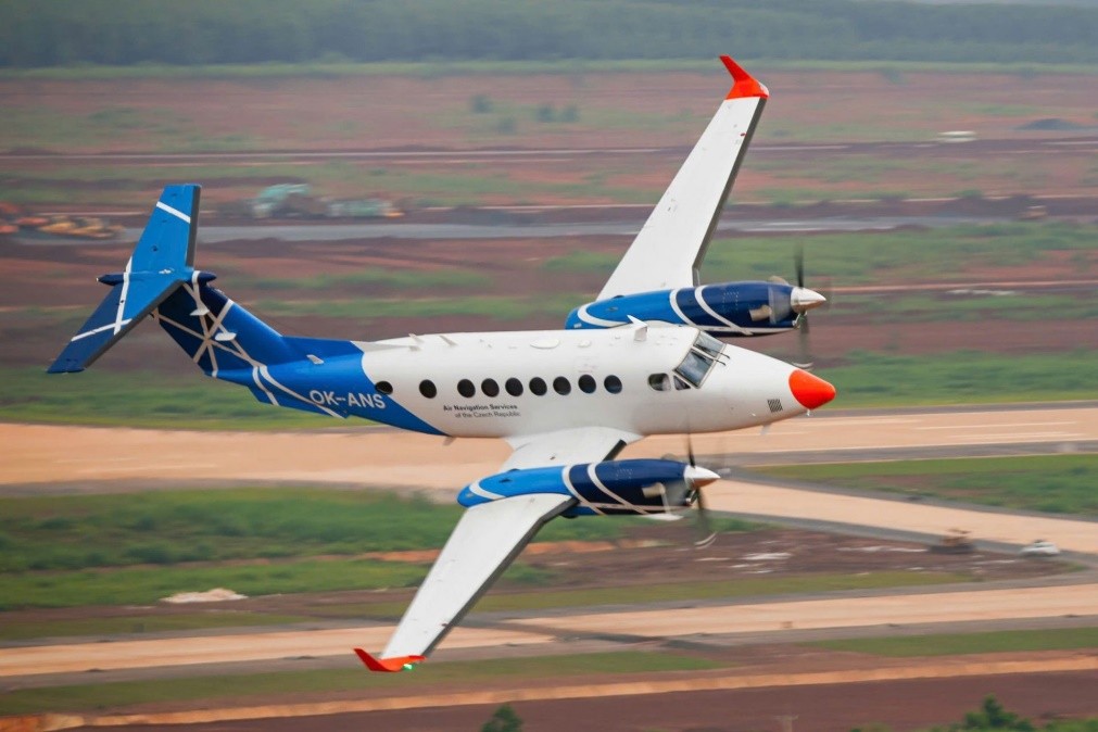 Chuyến bay hiệu chuẩn đầu tiên tại sân bay Long Thành vào sáng 26/9. (Ảnh: ACV) Chuyến bay hiệu chuẩn đầu tiên tại sân bay Long Thành vào sáng 26/9. (Ảnh: ACV)