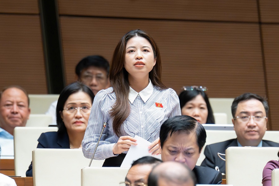 Đại biểu Nguyễn Thị Hà, Đoàn ĐBQH tỉnh Bắc Ninh phát biểu ý kiến Đại biểu Nguyễn Thị Hà, Đoàn ĐBQH tỉnh Bắc Ninh phát biểu ý kiến