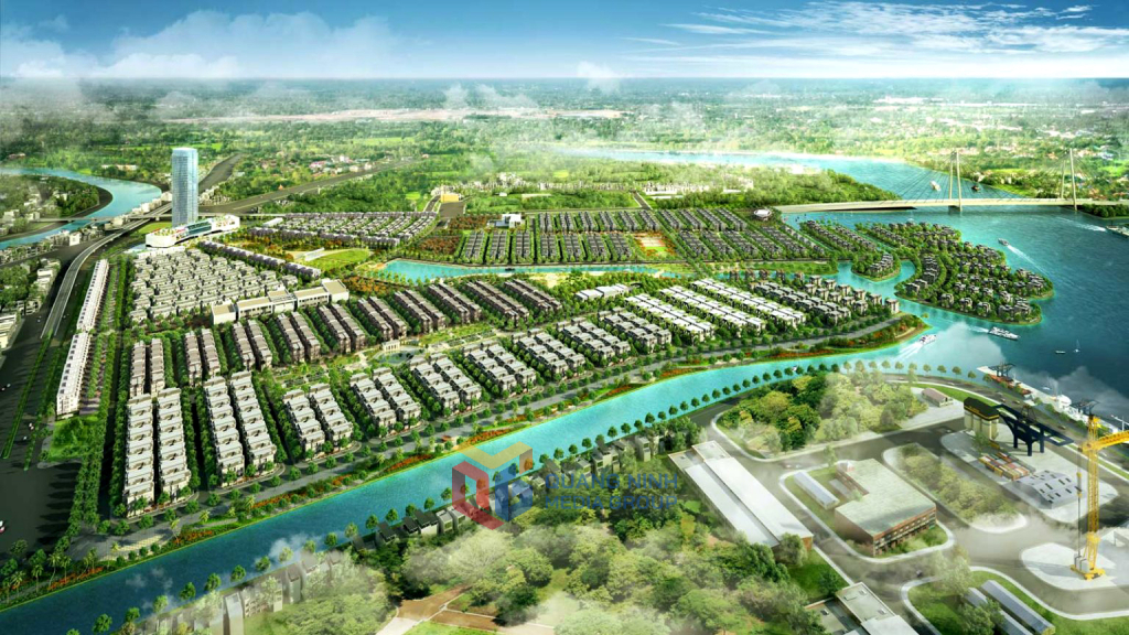 Phối cảnh một phần diện tích của Khu đô thị phức hợp Hạ Long Xanh.