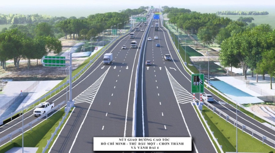 Nut giao đường cao tốc Hồ Chí Minh - Thủ Dầu Một - Chơn Thành và Vành đai 4 Nut giao đường cao tốc Hồ Chí Minh - Thủ Dầu Một - Chơn Thành và Vành đai 4