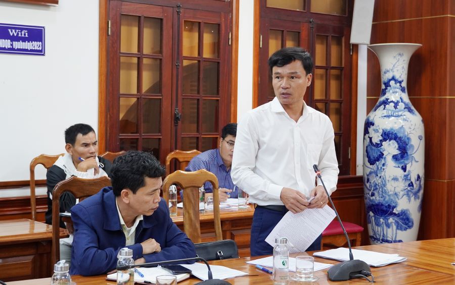 Đại diện lãnh đạo Sở Nông nghiệp và Môi trường báo cáo kết quả đạt được. Đại diện lãnh đạo Sở Nông nghiệp và Môi trường báo cáo kết quả đạt được.