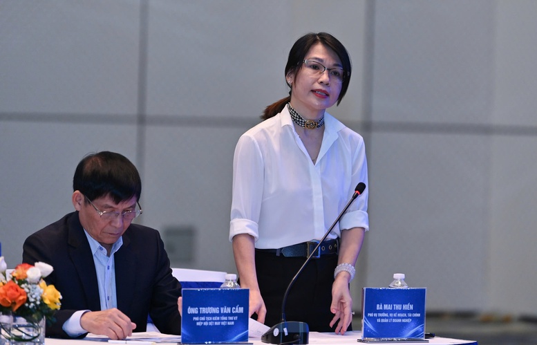 Bà Mai Thu Hiền, Phó Vụ trưởng Vụ Kế hoạch, Tài chính và Quản lý doanh nghiệp (Bộ Công Thương), giới thiệu về dự thảo Chương trình  Bà Mai Thu Hiền, Phó Vụ trưởng Vụ Kế hoạch, Tài chính và Quản lý doanh nghiệp (Bộ Công Thương), giới thiệu về dự thảo Chương trình