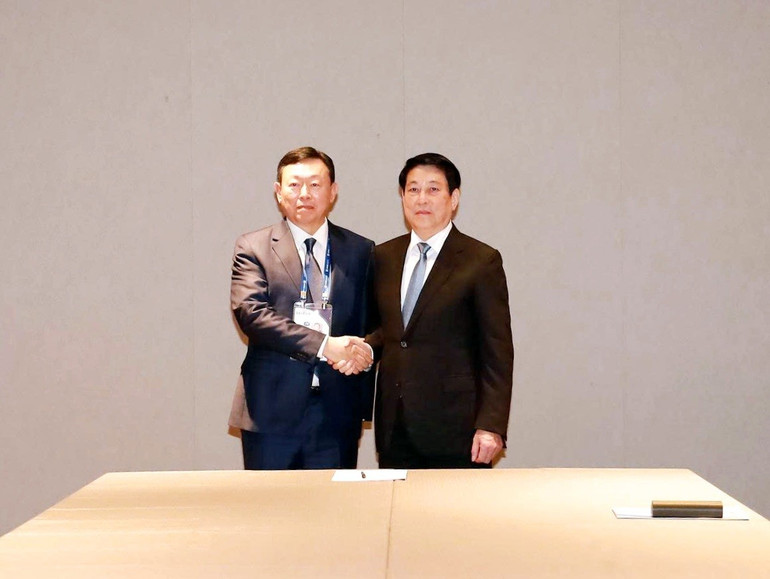 Chủ tịch nước Lương Cường tiếp Chủ tịch Tập đoàn Lotte