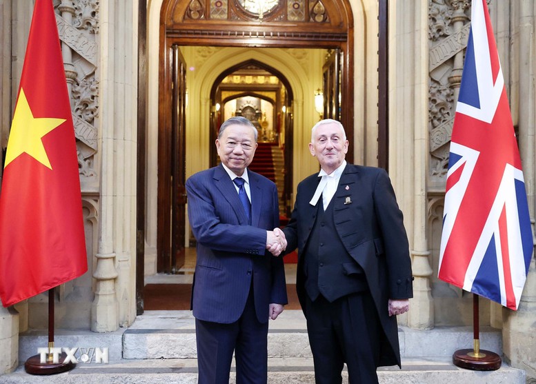 Tổng Bí thư Tô Lâm hội kiến Chủ tịch Hạ viện Anh Lindsay Hoyle