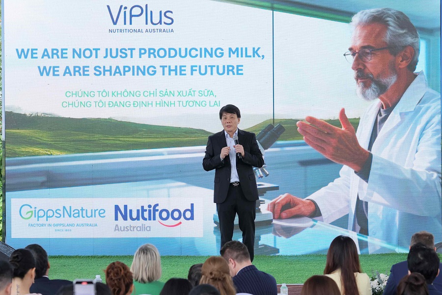 Ông Trần Bảo Minh - Phó Chủ tịch HĐQT Nutifood phát biểu tại lễ ra mắt sản phẩm