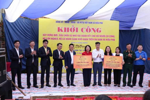 T&T Group tài trợ 13 tỷ đồng cho công trình Nhà Đại đoàn kết và hạ tầng an ninh tại xã Kiều Phú, Hà Nội