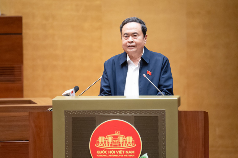 Chủ tịch Quốc hội Trần Thanh Mẫn phát biểu chỉ đạo hội nghị. (Ảnh: DUY LINH) Chủ tịch Quốc hội Trần Thanh Mẫn phát biểu chỉ đạo hội nghị. (Ảnh: DUY LINH)