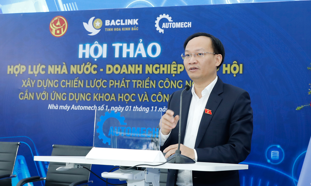 Đồng chí Phạm Văn Thịnh phát biểu tại hội thảo. Đồng chí Phạm Văn Thịnh phát biểu tại hội thảo.