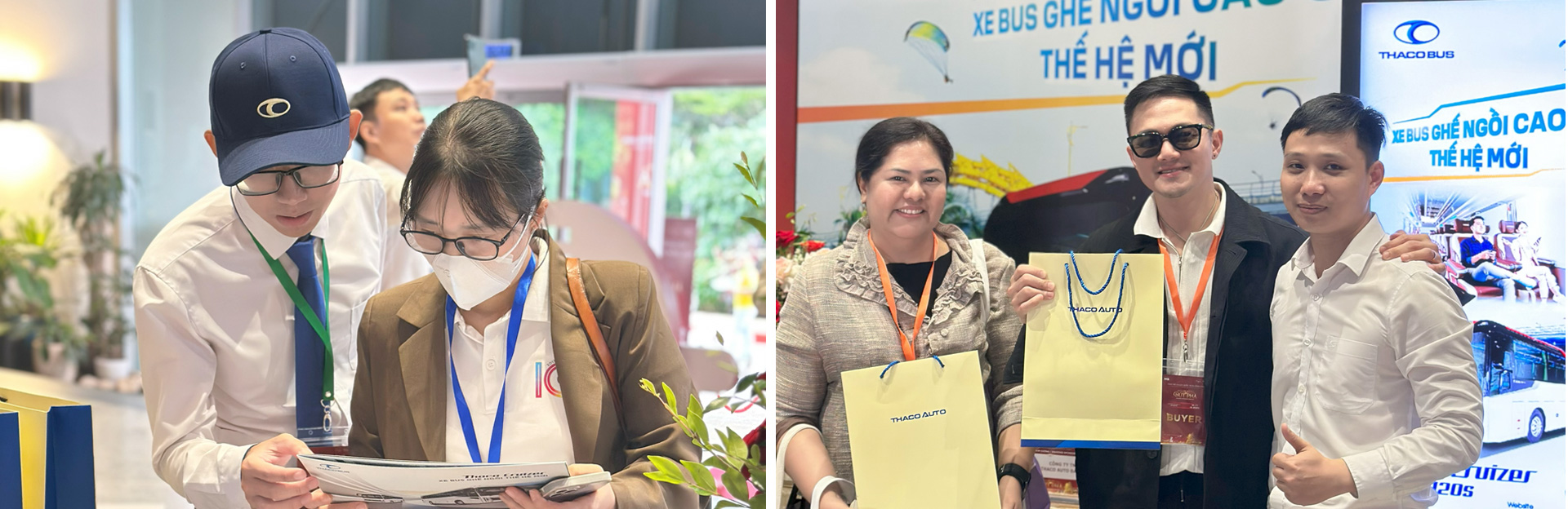 Khách hàng tham quan và tìm hiểu về các mẫu xe của THACO AUTO