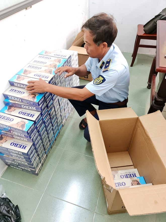 Lực lượng QLTT tỉnh An Giang thu giữ số thuốc lá lậu Lực lượng QLTT tỉnh An Giang thu giữ số thuốc lá lậu