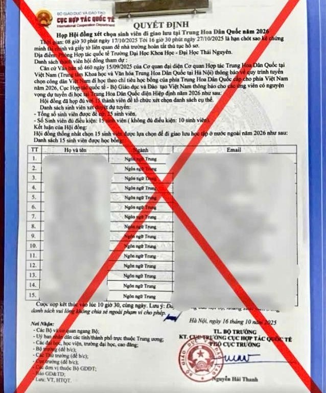 Công an Lạng Sơn cảnh báo thủ đoạn lừa đảo học bổng du học giả mạo “Trung Hoa Dân quốc”