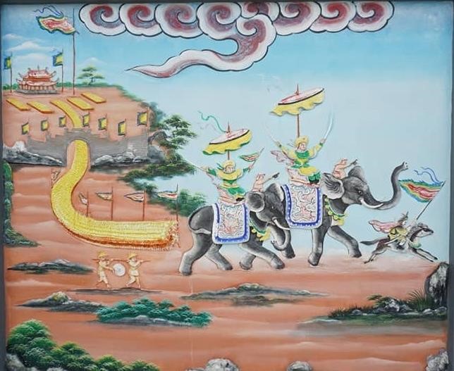 Đắp nền Hai Bà Trưng ở đền Bà Sa Lãng, Liên Hàn, Đan Phượng, Hà Nội. (Ảnh bahviet18.com) Đắp nền Hai Bà Trưng ở đền Bà Sa Lãng, Liên Hàn, Đan Phượng, Hà Nội. (Ảnh bahviet18.com)