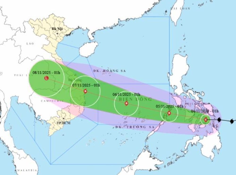 Bão Kalmaegi tiến vào Biển Đông, trở thành cơn bão số 13 – Cảnh báo cấp độ rủi ro thiên tai cấp 4