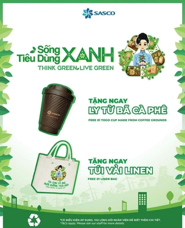 Chiến dịch Sống tiêu dùng xanh - Think Green - Live Green 2025 tại hệ thống bán lẻ SASCO nhận được sự quan tâm của du khách trong và ngoài nước