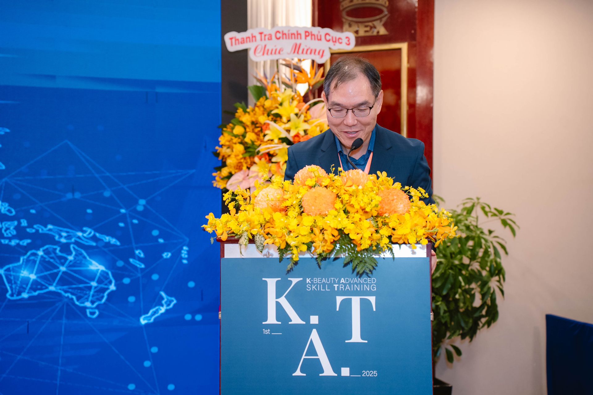 Ông Kim Hong Cheol - Giám đốc Trung tâm Hỗ trợ Đào tạo và Giáo dục Thiết bị Y tế Hàn Quốc là đơn vị tổ chức của Hội thảo K.A.T 2025