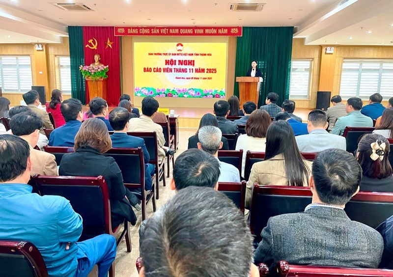 Thanh Hóa tổ chức hội nghị Báo cáo viên tháng 11 năm 2025