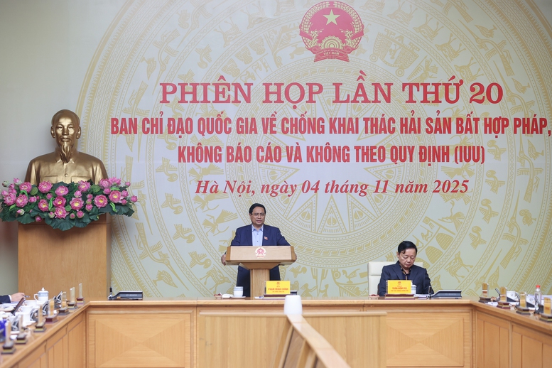 Thủ tướng nhấn mạnh một số nhiệm vụ trọng tâm trong chống khai thác IUU - Ảnh: VGP/Nhật Bắc